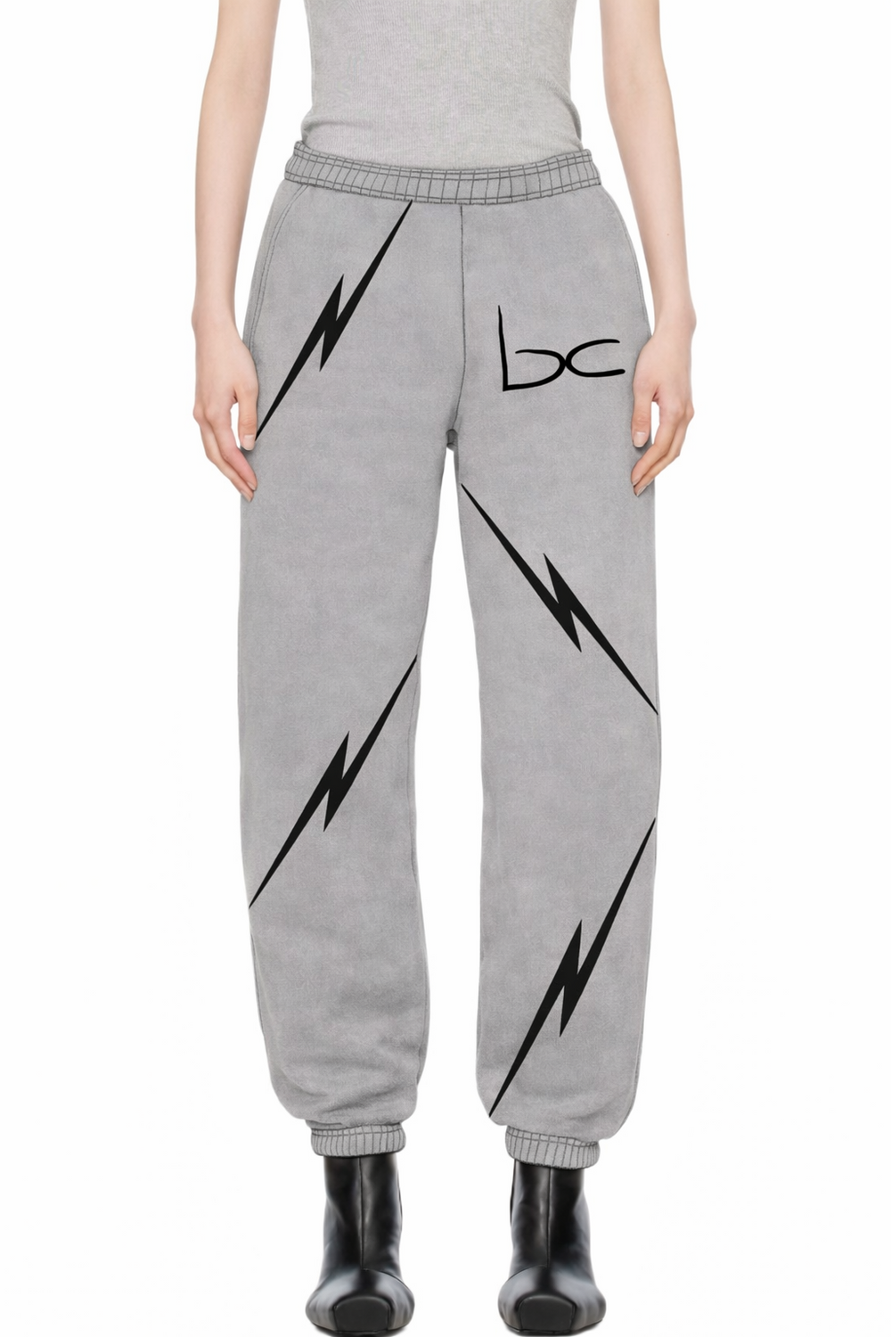 WOMEN'S LIGHTNING LOGO SWEATPANTS GRAY