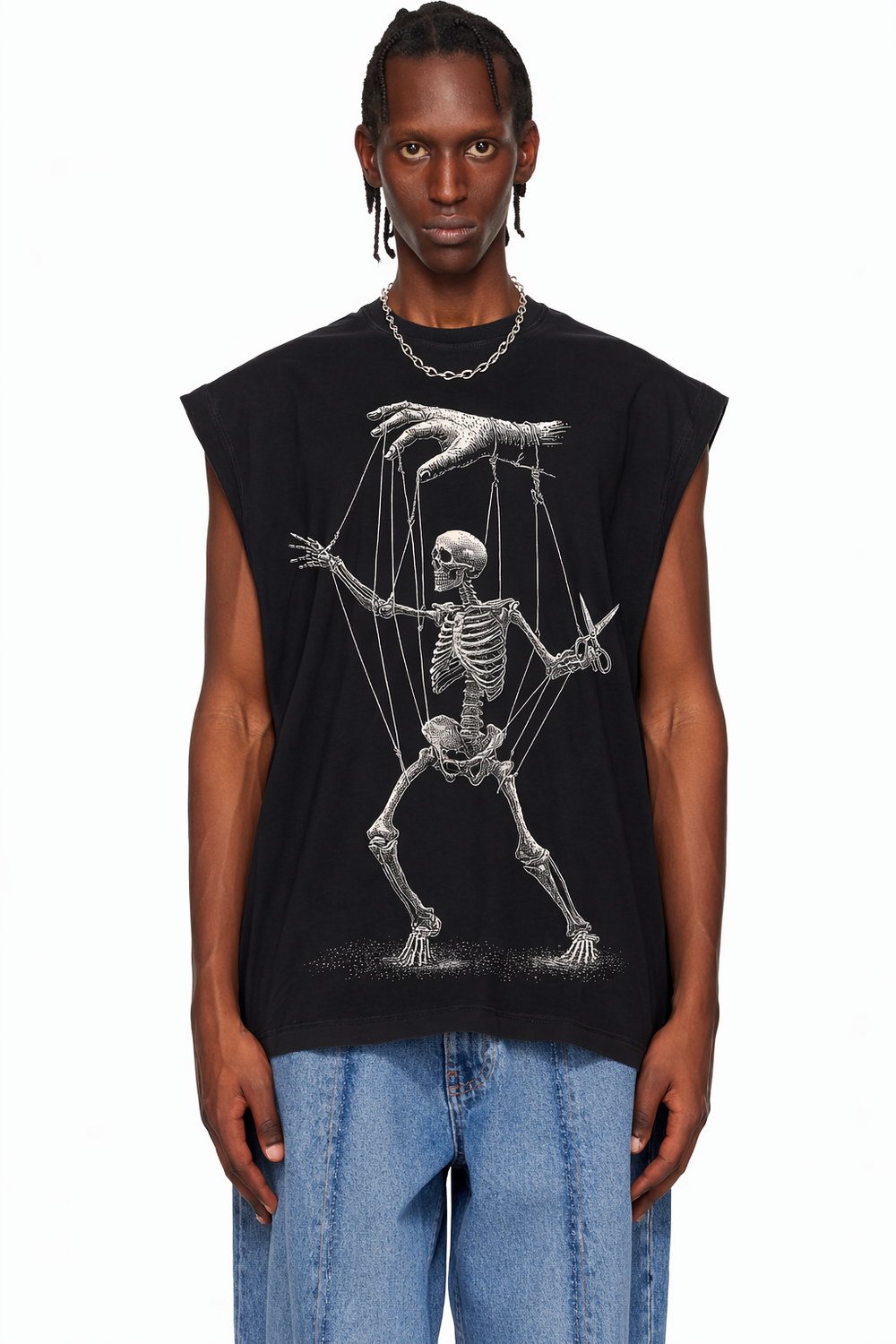 Man's Controlled Sleeveless Shirt