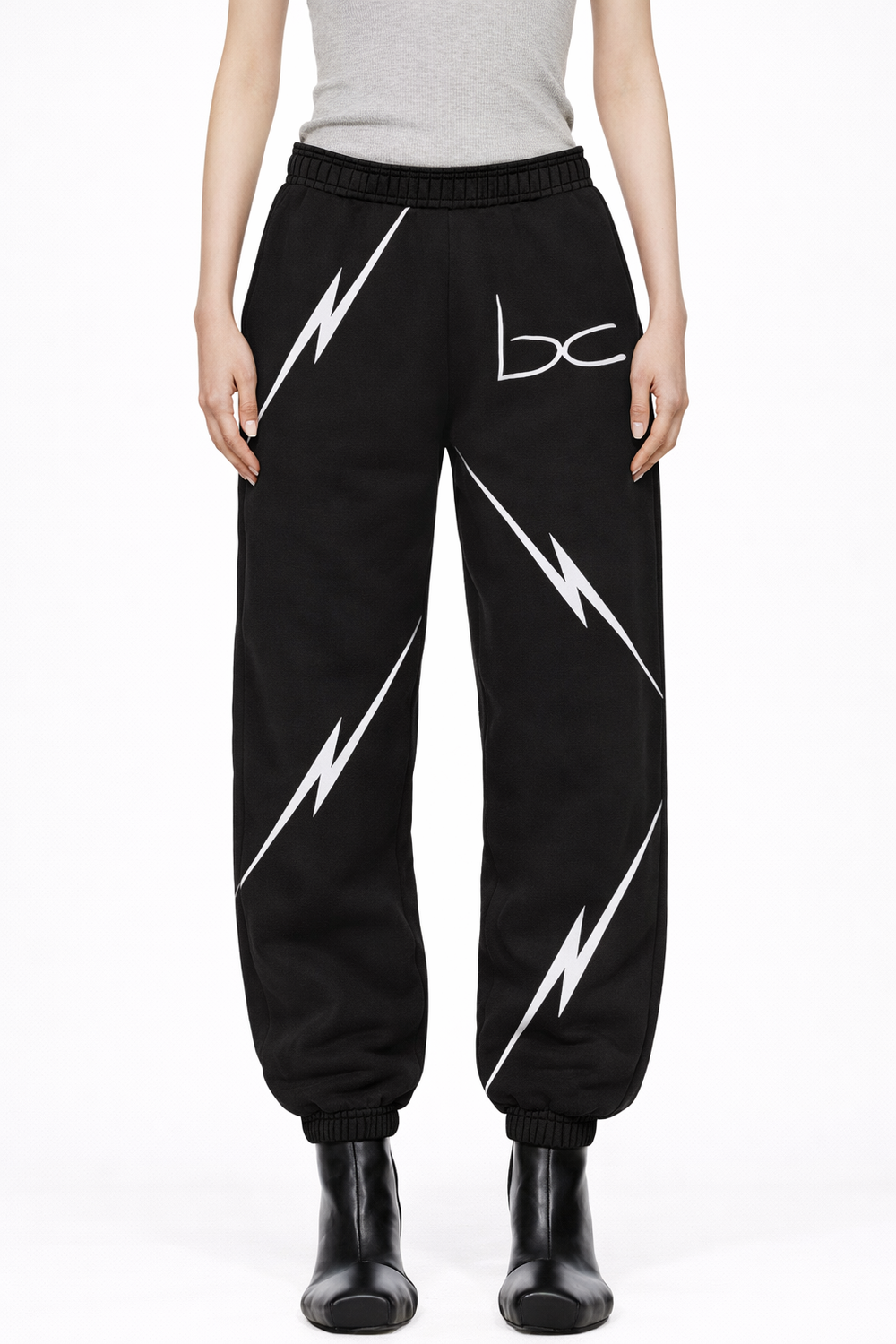 WOMEN'S LIGHTNING LOGO SWEATPANTS BLACK 