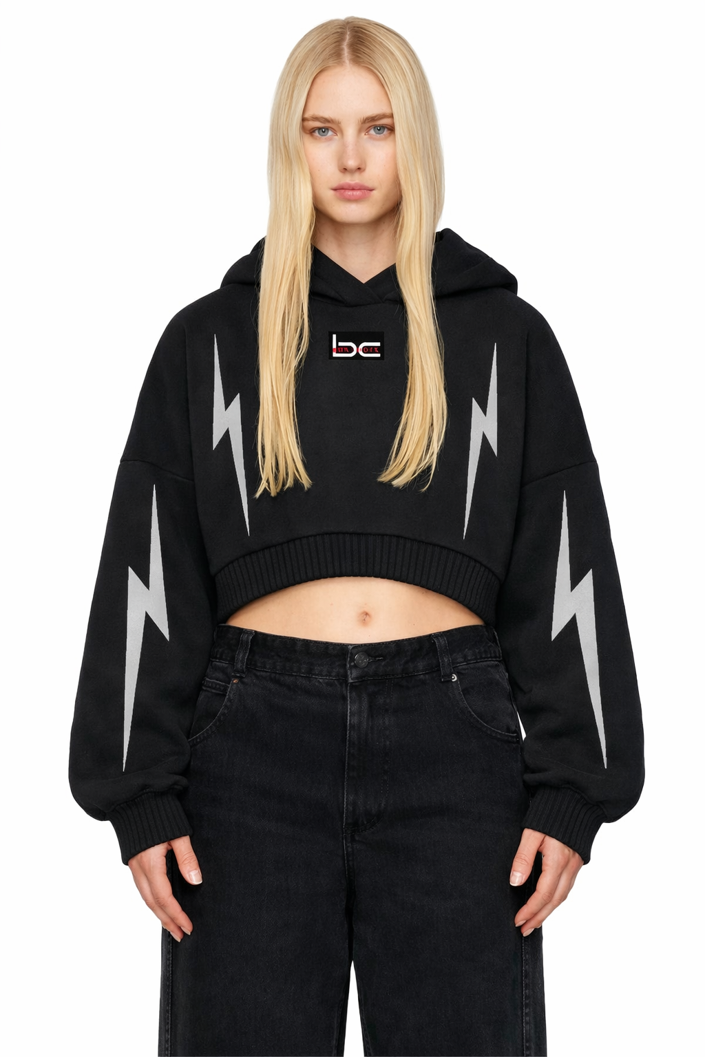 Load image into Gallery viewer, WOMEN'S LIGHTNING LOGO SWEATSHIRT BLACK
