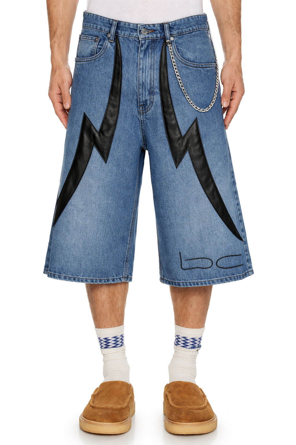 Man's Denim Lightning Shorts