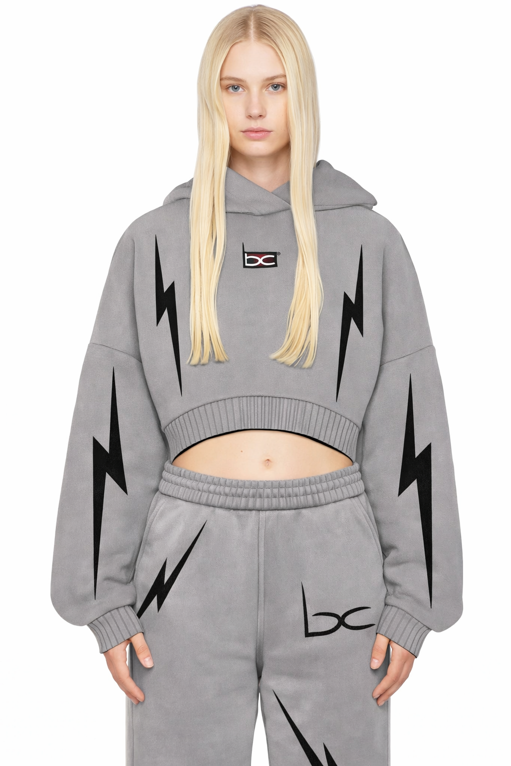 Load image into Gallery viewer, WOMEN'S LIGHTNING LOGO SWEATSHIRT GRAY
